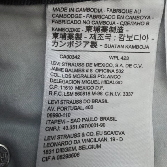 Levi's 314 Shaping Straight Leg Black Jeans Size 26 - Picture 14 of 16